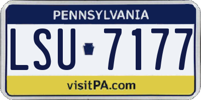 PA license plate LSU7177