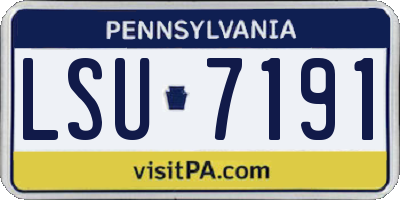 PA license plate LSU7191