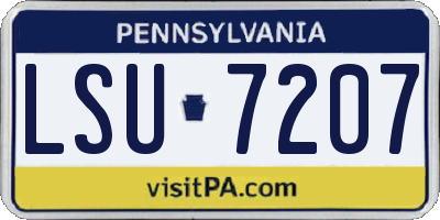 PA license plate LSU7207