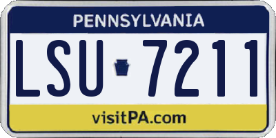 PA license plate LSU7211