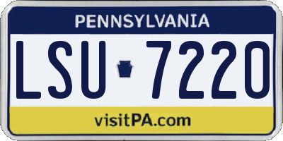 PA license plate LSU7220