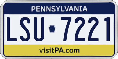 PA license plate LSU7221