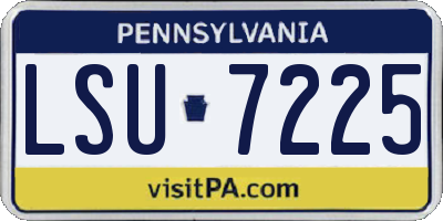 PA license plate LSU7225