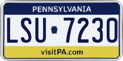 PA license plate LSU7230