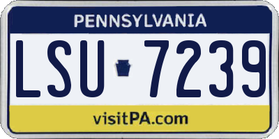 PA license plate LSU7239