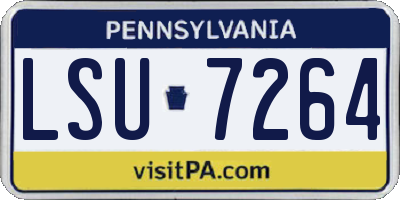 PA license plate LSU7264