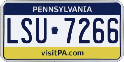 PA license plate LSU7266
