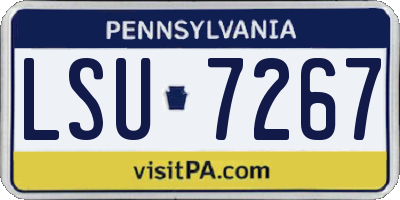 PA license plate LSU7267