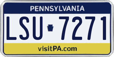 PA license plate LSU7271