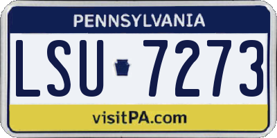 PA license plate LSU7273