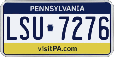 PA license plate LSU7276