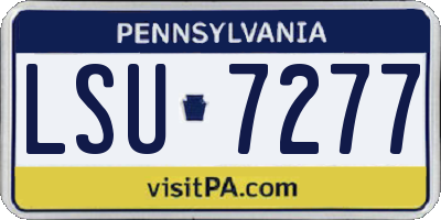 PA license plate LSU7277