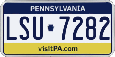 PA license plate LSU7282