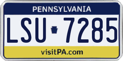 PA license plate LSU7285