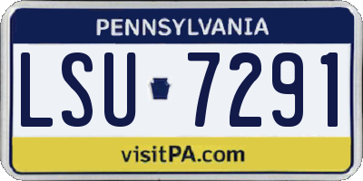 PA license plate LSU7291