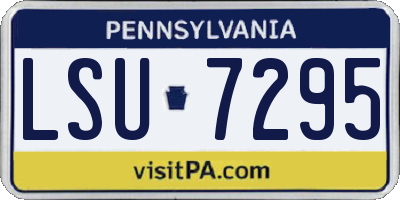 PA license plate LSU7295