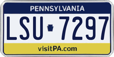 PA license plate LSU7297