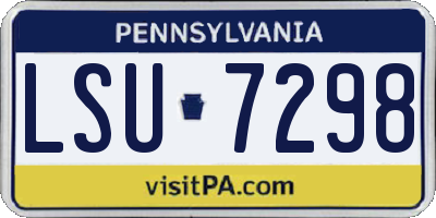 PA license plate LSU7298