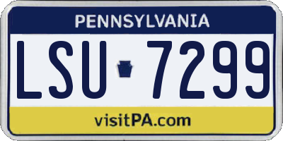 PA license plate LSU7299