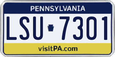 PA license plate LSU7301