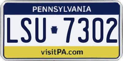 PA license plate LSU7302