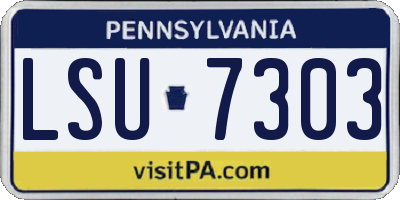 PA license plate LSU7303