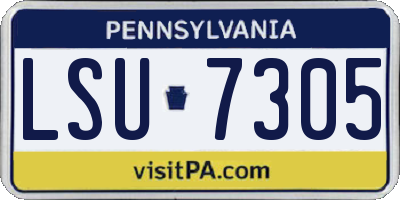 PA license plate LSU7305