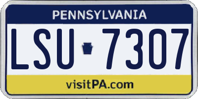 PA license plate LSU7307