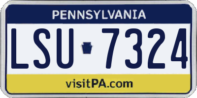 PA license plate LSU7324