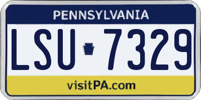 PA license plate LSU7329