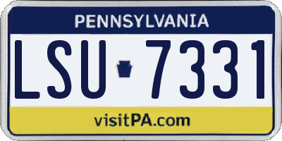 PA license plate LSU7331