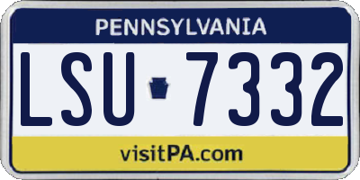 PA license plate LSU7332