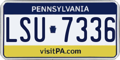PA license plate LSU7336