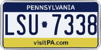 PA license plate LSU7338
