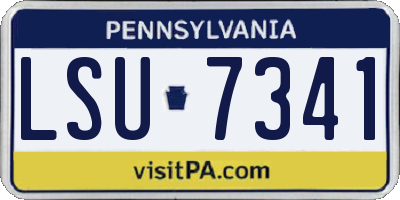 PA license plate LSU7341