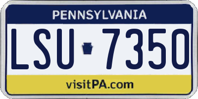 PA license plate LSU7350