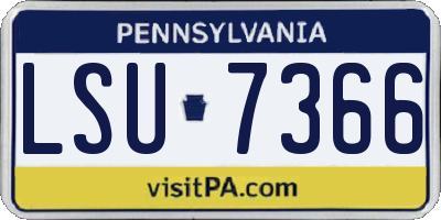 PA license plate LSU7366