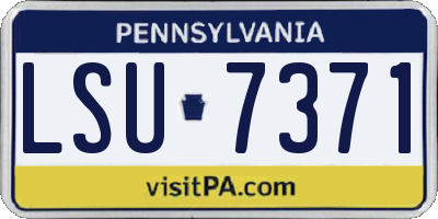 PA license plate LSU7371