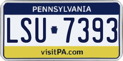 PA license plate LSU7393