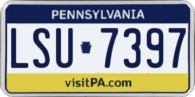 PA license plate LSU7397