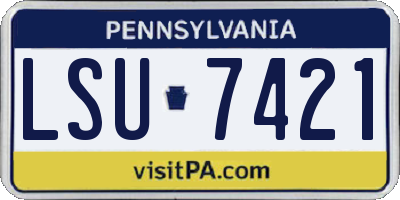 PA license plate LSU7421