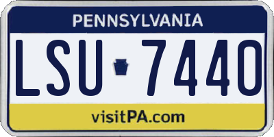 PA license plate LSU7440