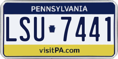 PA license plate LSU7441