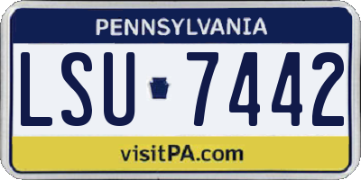 PA license plate LSU7442