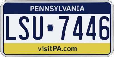 PA license plate LSU7446