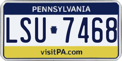 PA license plate LSU7468