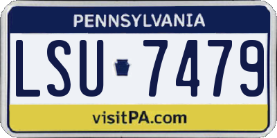 PA license plate LSU7479
