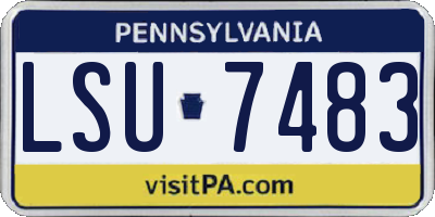 PA license plate LSU7483