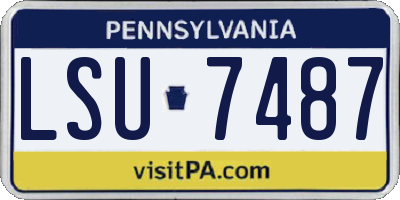 PA license plate LSU7487