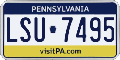 PA license plate LSU7495